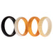 Silicone Wedding 2Layer Ring Set - Gold by ROQ for Women - 4 x 11 mm Ring
