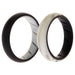 Silicone Wedding BR Solid Ring Set - Black-Marble by ROQ for Women - 2 x 8 mm Ring