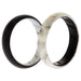 Silicone Wedding BR Solid Ring Set - Black-Marble by ROQ for Women - 2 x 11 mm Ring