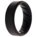 Silicone Wedding BR 8mm Edge Ring - Basic-Black by ROQ for Men - 11 mm Ring