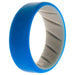 Silicone Wedding BR 8mm Edge Ring - Grey-Blue by ROQ for Men - 7 mm Ring