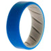 Silicone Wedding BR 8mm Edge Ring - Grey-Blue by ROQ for Men - 8 mm Ring
