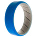 Silicone Wedding BR 8mm Edge Ring - Grey-Blue by ROQ for Men - 12 mm Ring