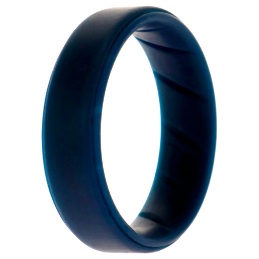 Silicone Wedding BR Step Ring - Basic-Blue by ROQ for Men - 15 mm Ring