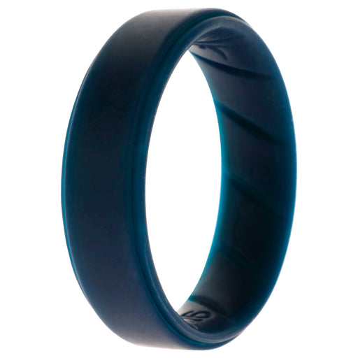 Silicone Wedding BR Step Ring - Basic-Blue by ROQ for Men - 16 mm Ring