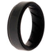 Silicone Wedding BR Step Ring - Black-Grey by ROQ for Men - 10 mm Ring