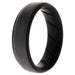 Silicone Wedding BR Step Ring - Black-Grey by ROQ for Men - 14 mm Ring