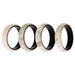 Silicone Wedding 2Layer Ring Set - Marbles by ROQ for Women - 4 x 7 mm Ring