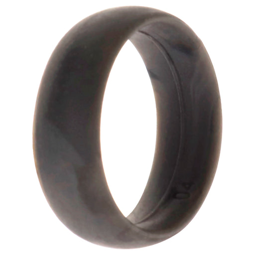 Silicone Wedding 6mm Smooth Single Ring - Grey-Marble by ROQ for Women - 4 mm Ring