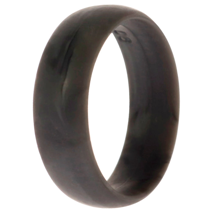 Silicone Wedding 6mm Smooth Single Ring - Grey-Marble by ROQ for Women - 6 mm Ring