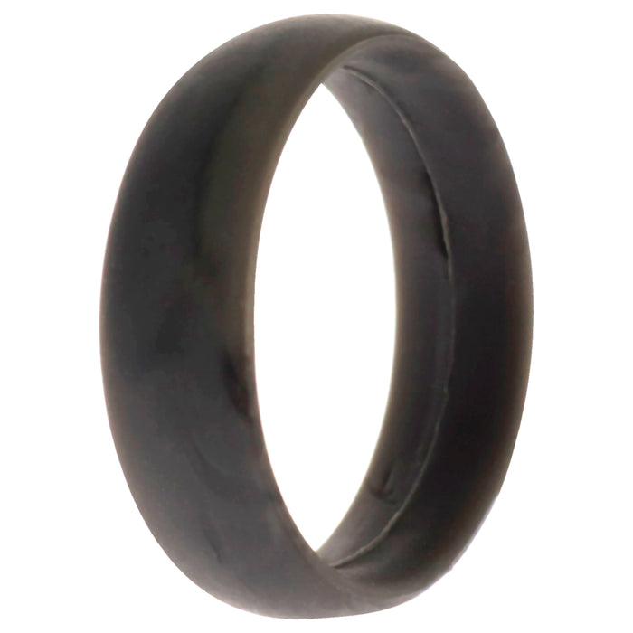 Silicone Wedding 6mm Smooth Single Ring - Grey-Marble by ROQ for Women - 8 mm Ring