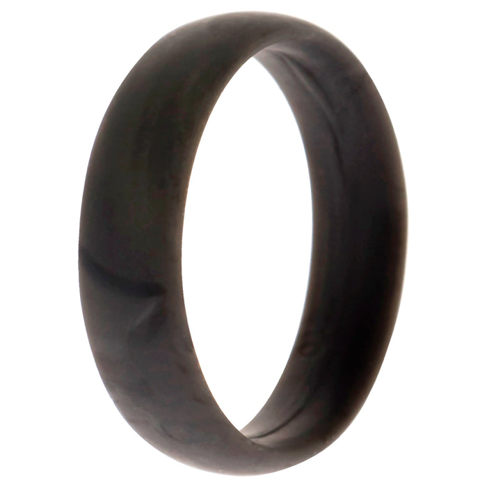 Silicone Wedding 6mm Smooth Single Ring - Grey-Marble by ROQ for Women - 10 mm Ring