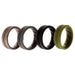 Silicone Wedding BR Middle Line Ring Set - Basic-Green by ROQ for Men - 4 x 9 mm Ring