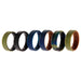Silicone Wedding BR 8mm Edge Ring Set - Brown by ROQ for Men - 6 x 13 mm Ring