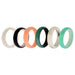 Silicone Wedding BR Solid Ring Set - Aque by ROQ for Women - 6 x 7 mm Ring