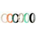 Silicone Wedding BR Solid Ring Set - Aque by ROQ for Women - 6 x 9 mm Ring
