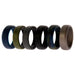Silicone Wedding 6mm Brush 2Layer Ring Set - Camo by ROQ for Men - 6 x 7 mm Ring