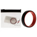 Silicone Wedding 6mm Brush 2Layer Ring - Red-Black by ROQ for Men - 13 mm Ring