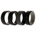 Silicone Wedding 2Layer Lines Ring Set - Black by ROQ for Men - 4 x 12 mm Ring