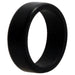 Silicone Wedding 2Layer Beveled 8mm Ring - Black by ROQ for Men - 11 mm Ring