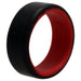 Silicone Wedding 2Layer Beveled 8mm Ring - Red-Black by ROQ for Men - 8 mm Ring