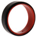 Silicone Wedding 2Layer Beveled 8mm Ring - Red-Black by ROQ for Men - 13 mm Ring