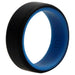 Silicone Wedding 2Layer Beveled 8mm Ring - Blue-Black by ROQ for Men - 10 mm Ring