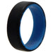Silicone Wedding 2Layer Beveled 8mm Ring - Blue-Black by ROQ for Men - 14 mm Ring