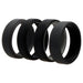 Silicone Wedding 2Layer Beveled 8mm Ring Set - Grey by ROQ for Men - 4 x 15 mm Ring