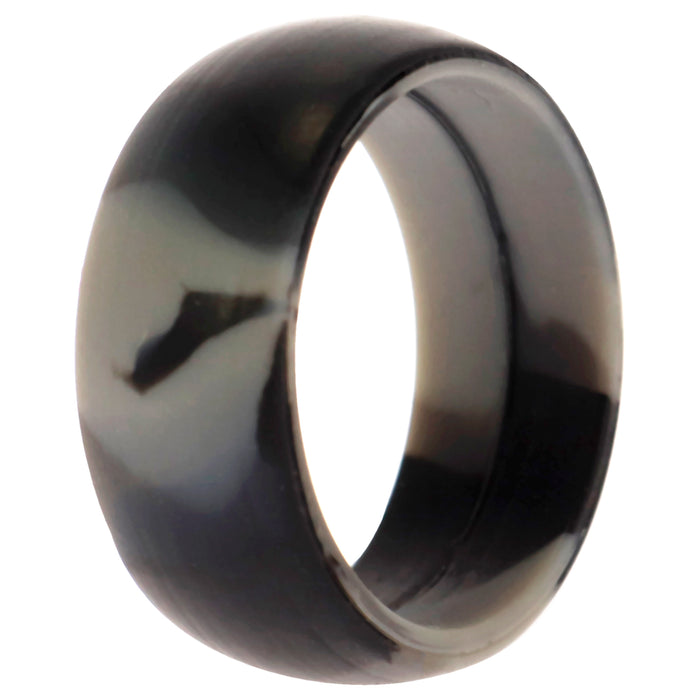 Silicone Wedding Ring - Black-Camo by ROQ for Men - 9 mm Ring