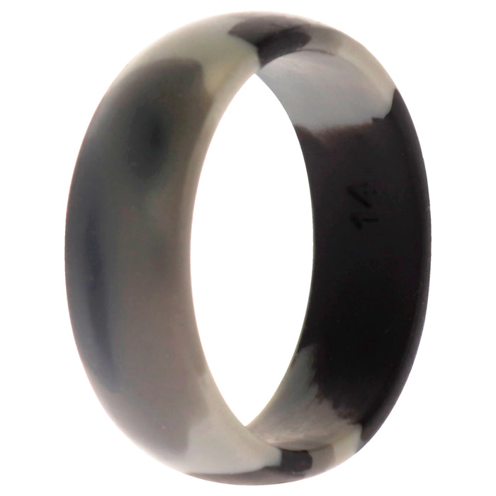 Silicone Wedding Ring - Black-Camo by ROQ for Men - 14 mm Ring