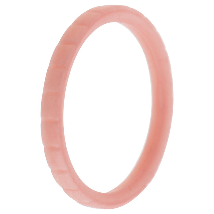 Silicone Wedding Stackble Lines Single Ring - Rose-Gold-New by ROQ for Women - 9 mm Ring