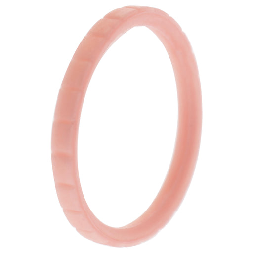 Silicone Wedding Stackble Lines Single Ring - Rose-Gold-New by ROQ for Women - 11 mm Ring