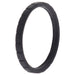 Silicone Wedding Stackble Lines Single Ring - Black by ROQ for Women - 11 mm Ring