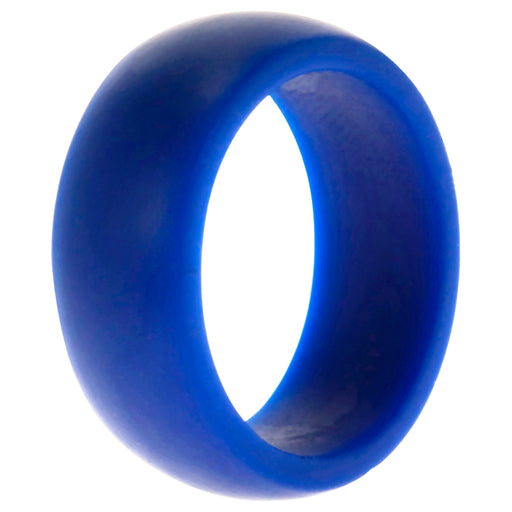 Silicone Wedding Ring Dome Style - Blue by ROQ for Men - 7 mm Ring
