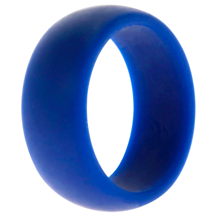 Silicone Wedding Ring Dome Style - Blue by ROQ for Men - 8 mm Ring
