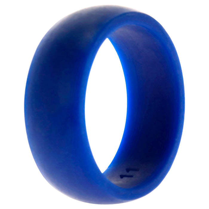 Silicone Wedding Ring Dome Style - Blue by ROQ for Men - 11 mm Ring