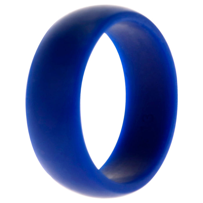 Silicone Wedding Ring Dome Style - Blue by ROQ for Men - 13 mm Ring