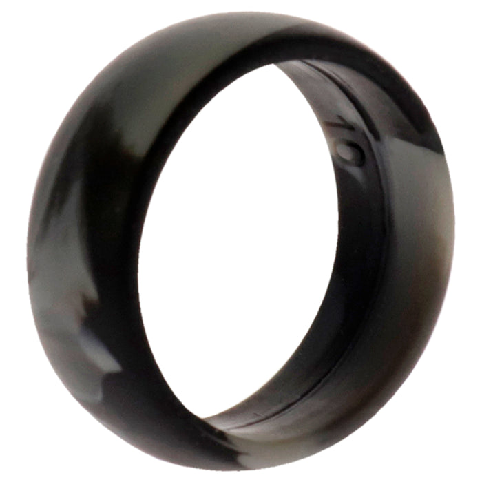 Silicone Wedding Step Single Ring Set -Black-Camo by ROQ for Men - 10 mm Ring