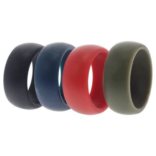 Silicone Wedding Ring Set - MultiColor by ROQ for Men - 4 x 7 mm Ring
