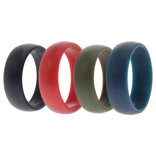 Silicone Wedding Ring Set - MultiColor by ROQ for Men - 4 x 15 mm Ring