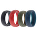 Silicone Wedding Ring Set - MultiColor by ROQ for Men - 4 x 15 mm Ring