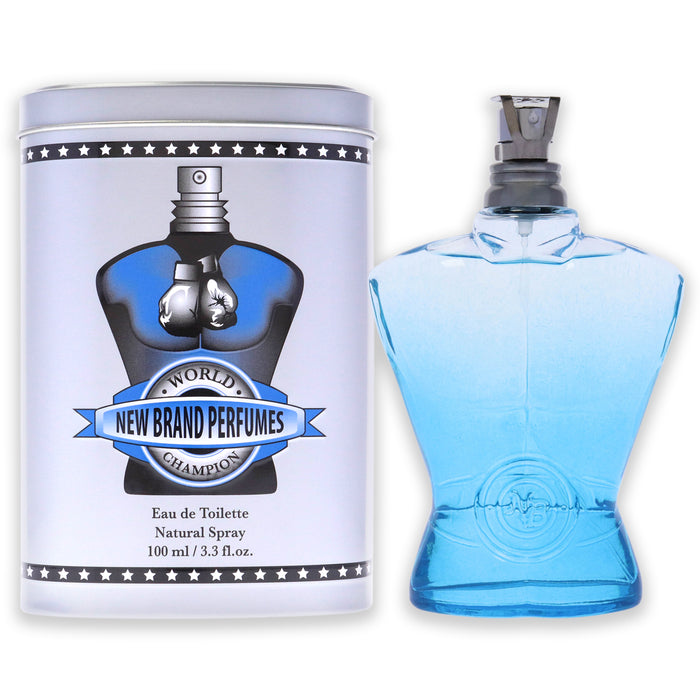 World Champion Blue de New Brand pour hommes - Spray EDT de 3,3 oz