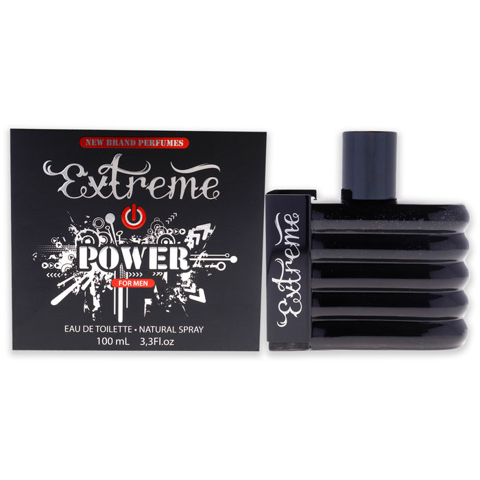 Extreme Power de New Brand pour hommes - Spray EDT de 3,3 oz