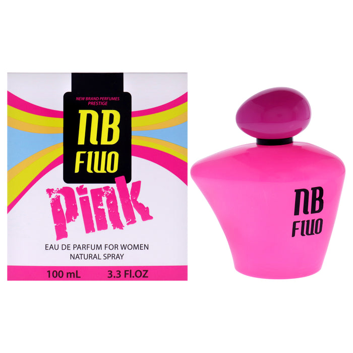 Fluo Pink de New Brand para mujeres - Spray EDP de 3.3 oz