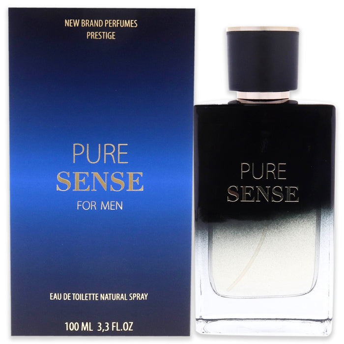 Pure Sense de New Brand pour hommes - Spray EDT de 3,3 oz