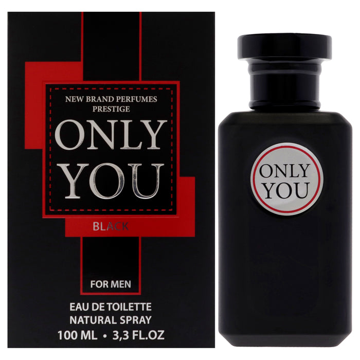 Only You Black de New Brand pour hommes - Spray EDT de 3,3 oz