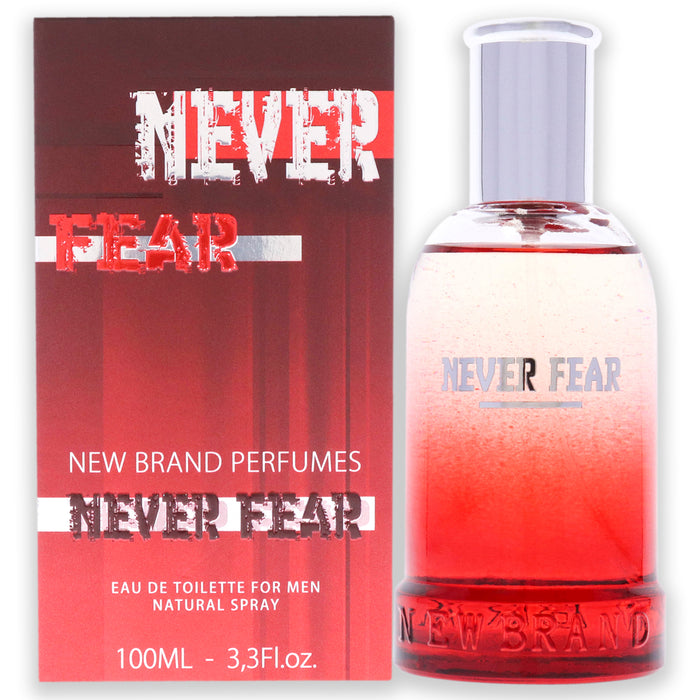 Never Fear de New Brand pour hommes - Spray EDT de 3,3 oz