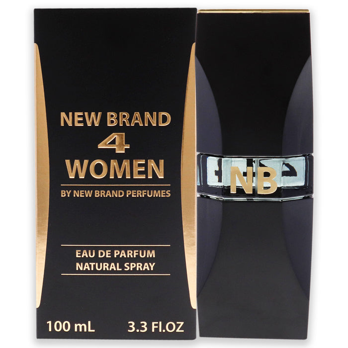 4 femmes de New Brand pour femmes - Spray EDP de 3,3 oz