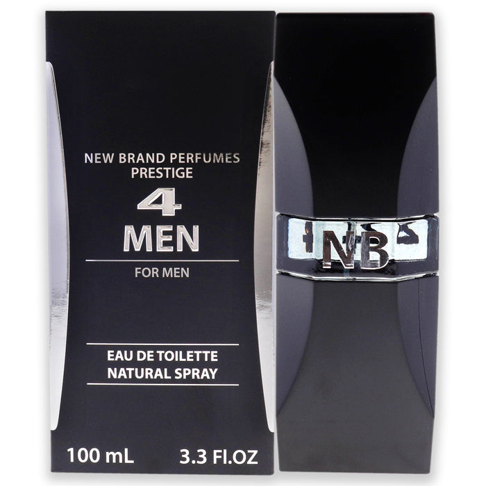 4 Men de New Brand para hombres - Spray EDT de 3.3 oz